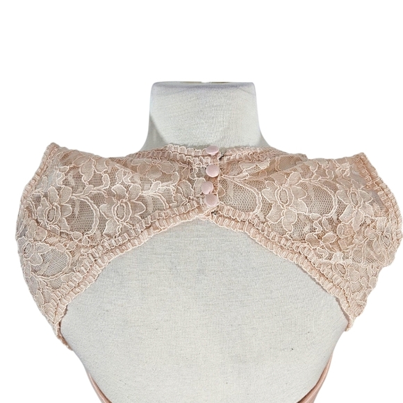 NWT Mori Lee Blush Pink Lace & Tulle Sweetheart Party Dress - Picture 5 of 9